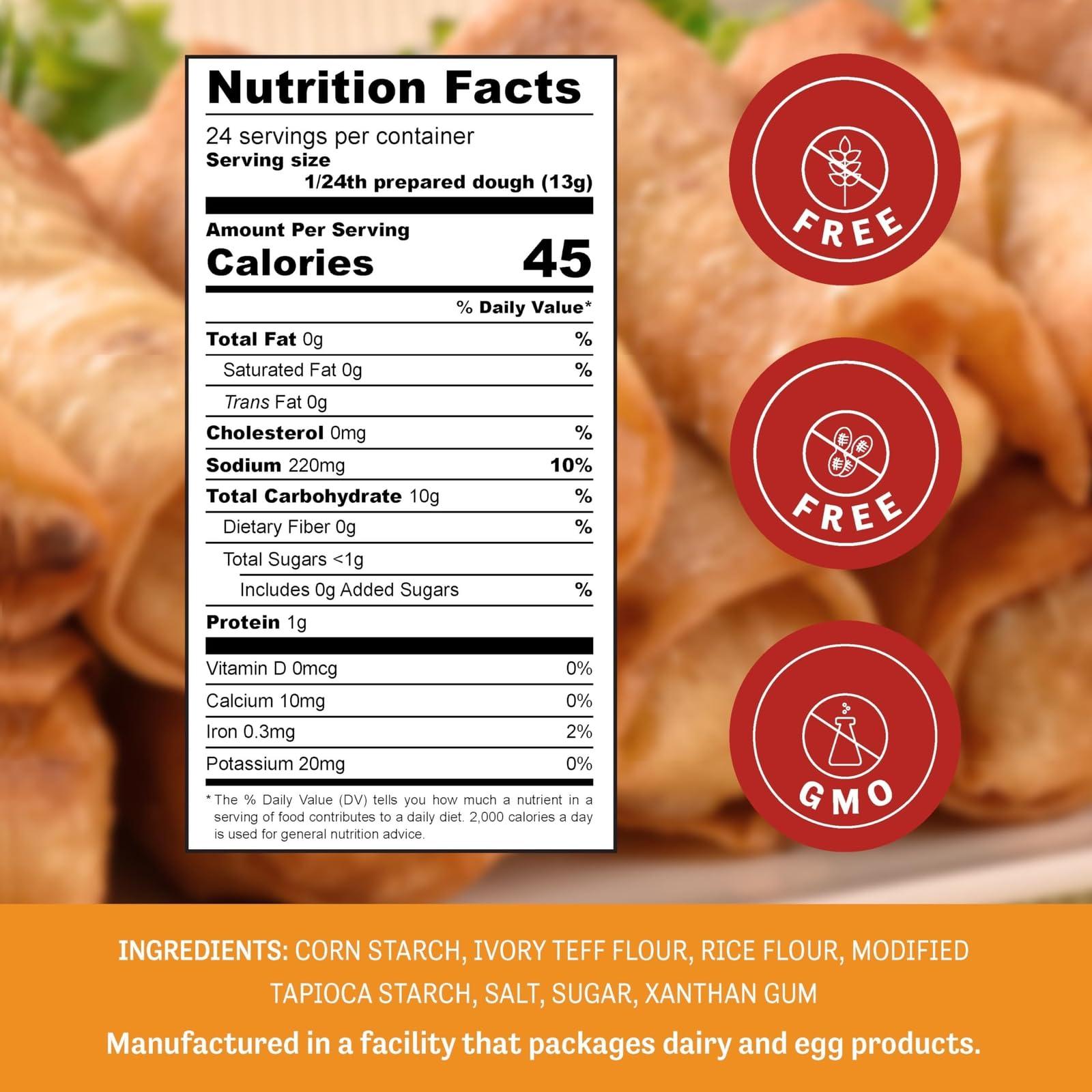 Judee\'s Gluten Free Judee\'s Egg Roll and Wonton Wrapper Mix - 11 oz - Great for Frying Crispy Egg Rolls or Steaming Savory Wontons - Delicious and 100% Gluten Free - Ideal for Appetizers and Asian Dishes