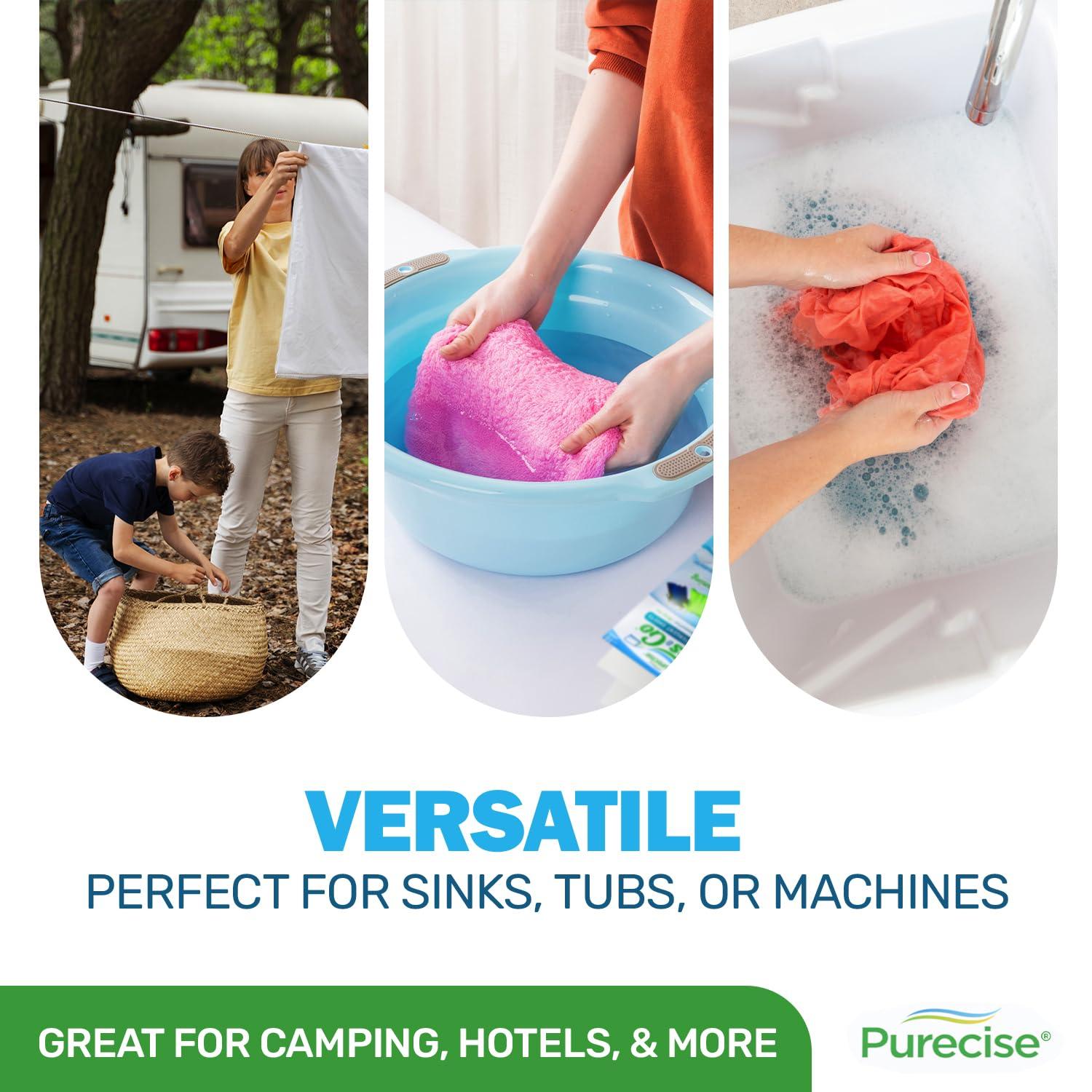 Purecise Purecise Travel Laundry Detergent Sheets, Lightweight & No Mess, Fresh Meadow Scent, 30 Loads Total (10 Loads Per Pack, Pack of 3), Travel Size Toiletries for Cruise & Airplane Travel Essentials