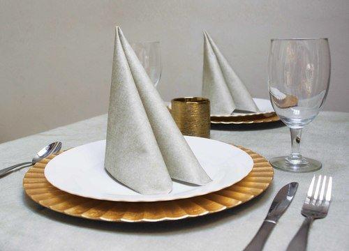 Sassafras Sassafras Airlaid Paper Table LinensSeta Spun - Pearl Napkins