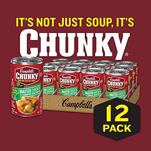 Campbell's Campbell’s Chunky Healthy Request Soup, Roasted Chicken Soup with Country Vegetables, 18.8 Oz Can (Case of 12)