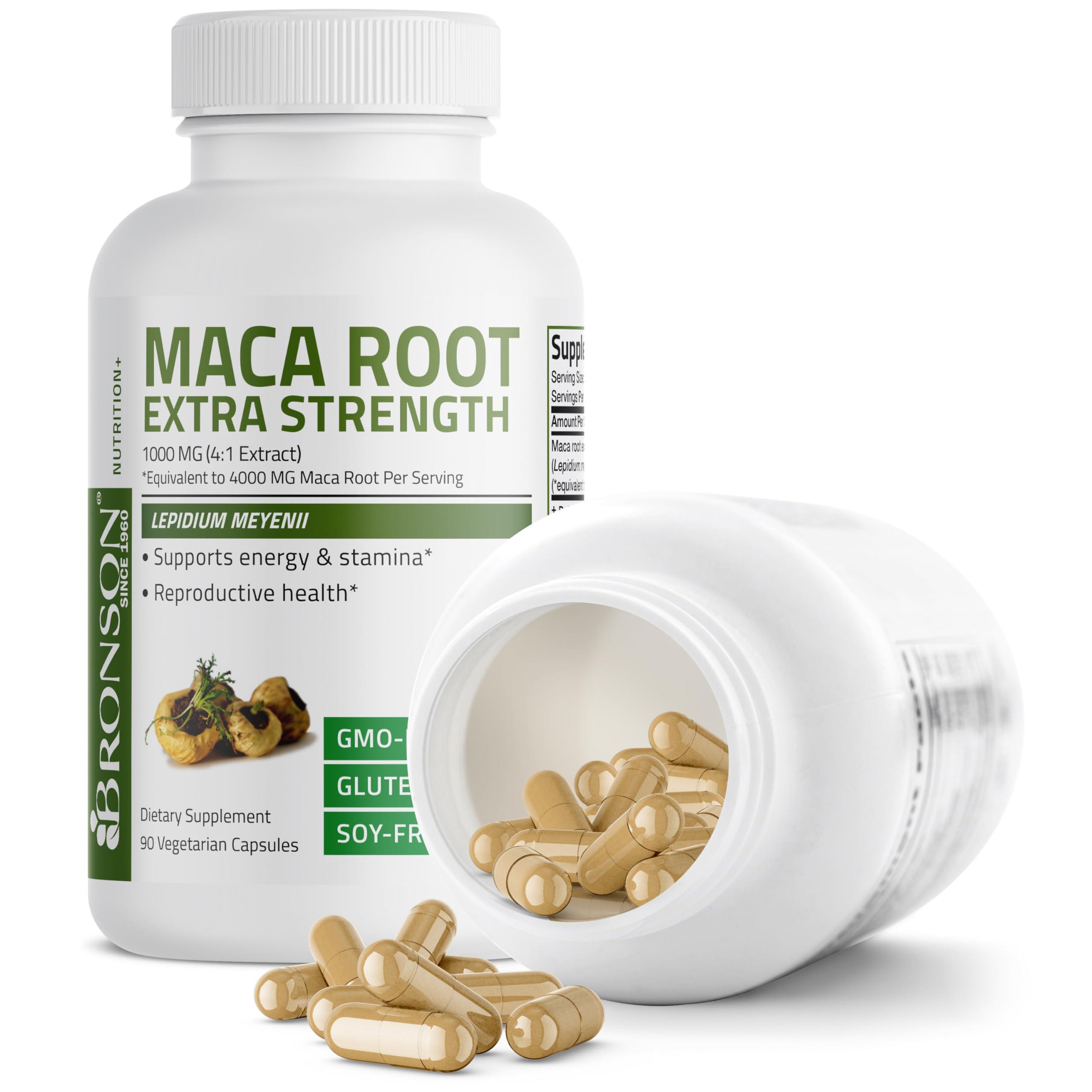 Bronson Bronson Maca Root Extra Lepidium Meyenii, Non-GMO, 90 Vegetarian Capsules