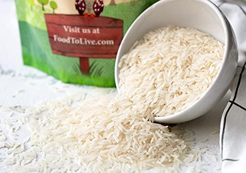 Food to Live Jasmine White Rice, 2 Pounds – Long-Grain, Raw, Vegan, and Kosher, Bulk. Fluffy Texture. Good Source of Protein and Folate. Perfect Side Dish. Great for Stir-Fried Vegetables, Stews, and Thai Curries