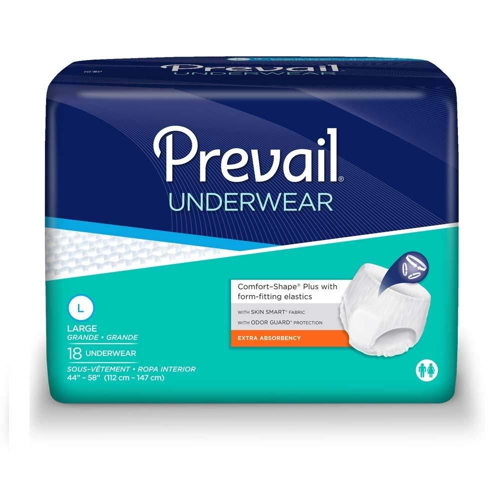 Prevail Prevail Underwear, Extra Absorbency, Large, Pack of 18