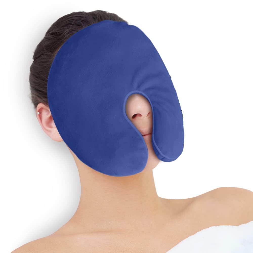 NEWGO NEWGO Bundle of Microwave Heating Pad for Face and Microwave Booties Wrap Blue