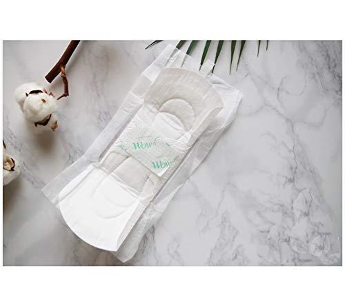 WOW Cotton WOW Cotton Menstrual Large Pads Ultra Thin Natural Sanitary Napkins with Wings Feminine Cotton Long Pads 11"(28cm), Pack of 4 (40 Total)