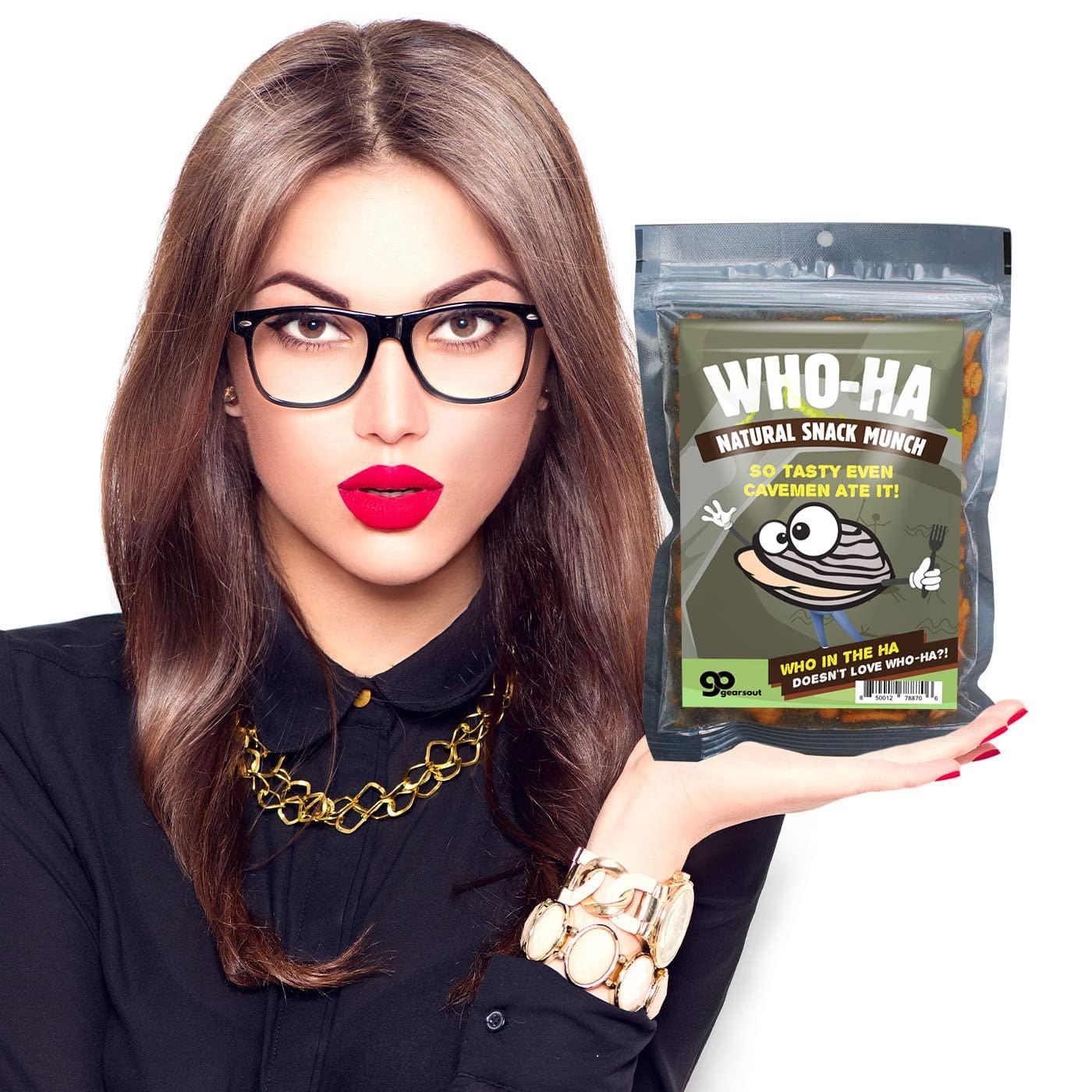 Gears Out Who-Ha Natural Snack Munch - Funny Spicy Trail Mix for Men and Women, Gourmet Gifts, Made in the USA