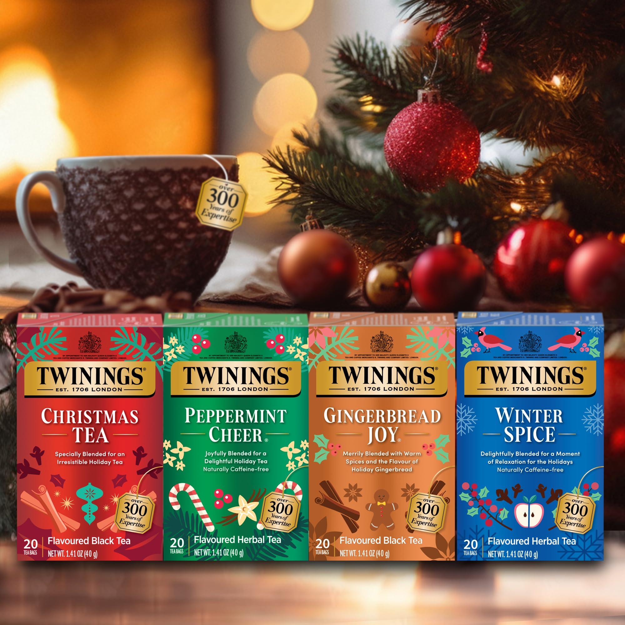 Twinings Twinings Gingerbread Joy Black Tea Individually Wrapped Bags, 20 Count (Pack of 6), Ginger & Cinnamon, Caffeinated, Enjoy Hot or Iced | Packaging May Vary