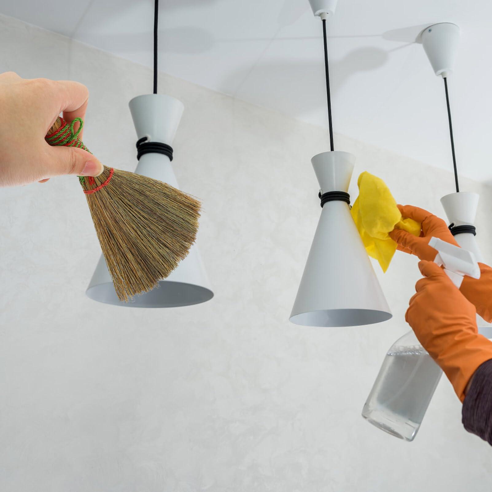 PACKOVE PACKOVE 2pcs Kitchen Cleaning Broom Car Diffuser Handle Broomstick Sweeping Broom Chinese Broom Short Handle Broom Small Whisk Broom Garden Broom Child Miscanthus Cleaning Sweep Portable