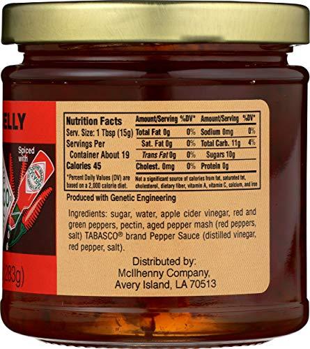 TABASCO TABASCO Brand Classic Pepper Jelly, Glass Jar, Versatile, Mild & Sweet Red Pepper Jelly, Perfect for Charcuterie & Appetizers, Great with Smoked Cheese, Meat, Crackers & More, 10 Oz (Pack of 1)