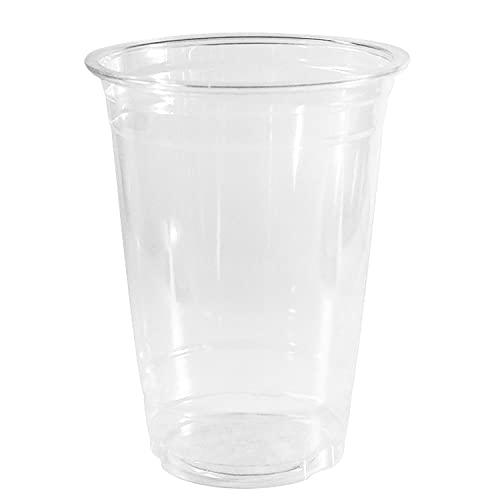 EcoQuality Clear Plastic Disposable Pet Cups | 24 oz Cups, 150 Pack | Crystal Clear PET Cup | Cold Smoothie | Iced Coffee Go Cups | Ideal for Coffee, Parfait, Juice, Soda, Cocktail, Party Cups (24oz, 150 count)