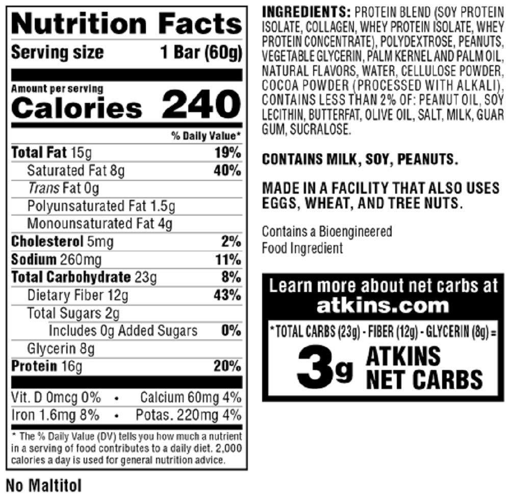Atkins Atkins Protein Rich Meal Bars, Chocolate Peanut Butter, 8 Count