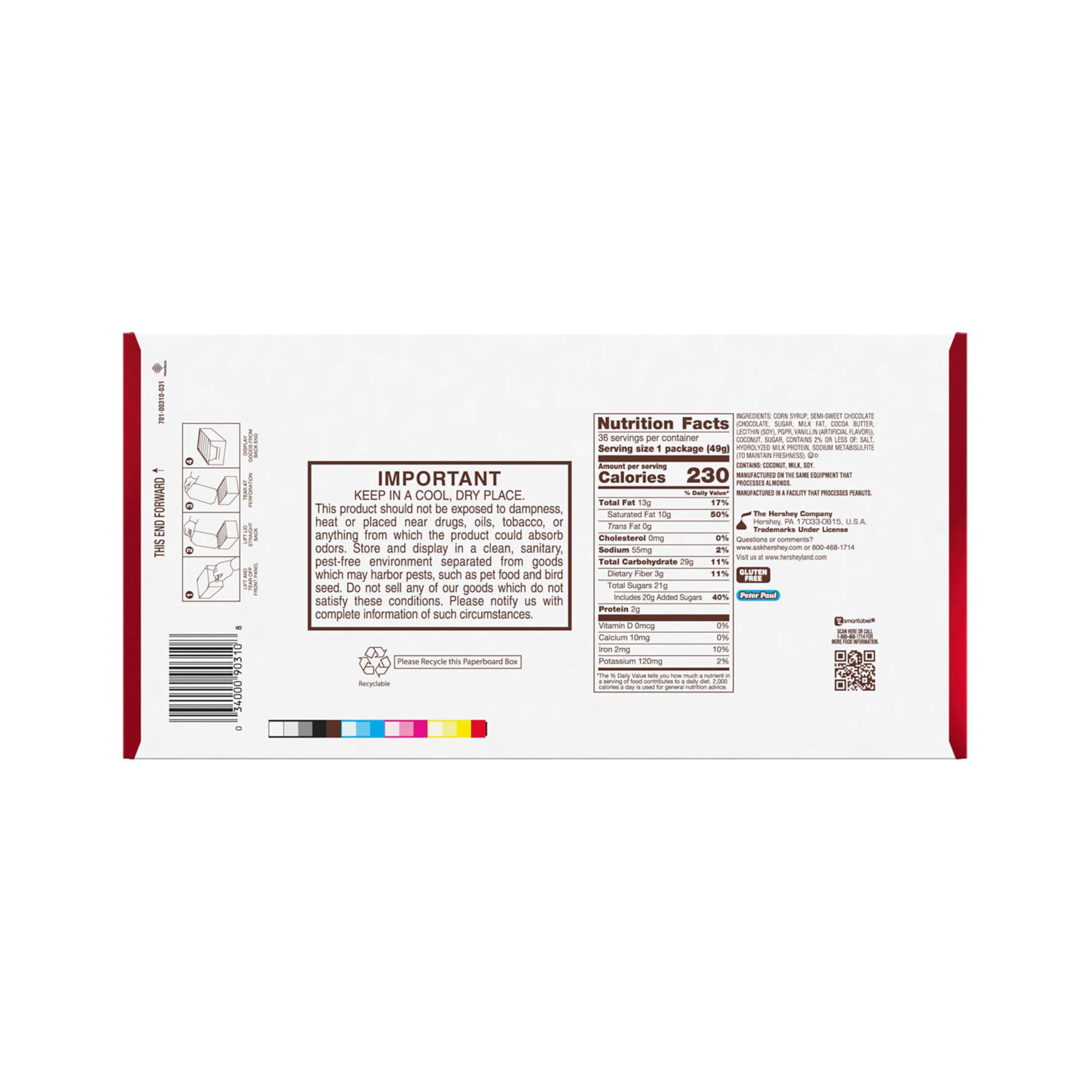 Mounds MOUNDS Dark Chocolate and Coconut Candy Bars, 1.75 oz (36 Count)
