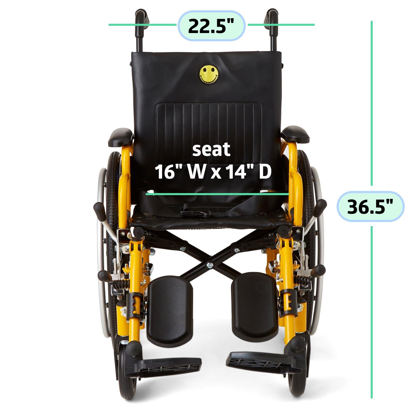 Medline Medline Pediatric Wheelchair for Children - Promoting Comfort and Mobility, 14W x 12D Seat
