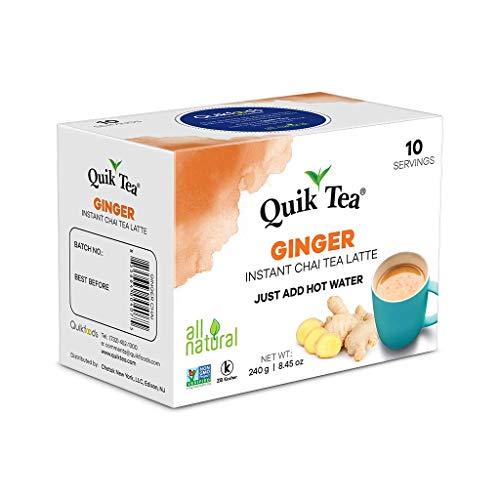Quik Tea QuikTea Chai Tea Latte 4 Flavor Variety Pack, Cardamom/Masala/Ginger/Lemongrass, 34 Oz