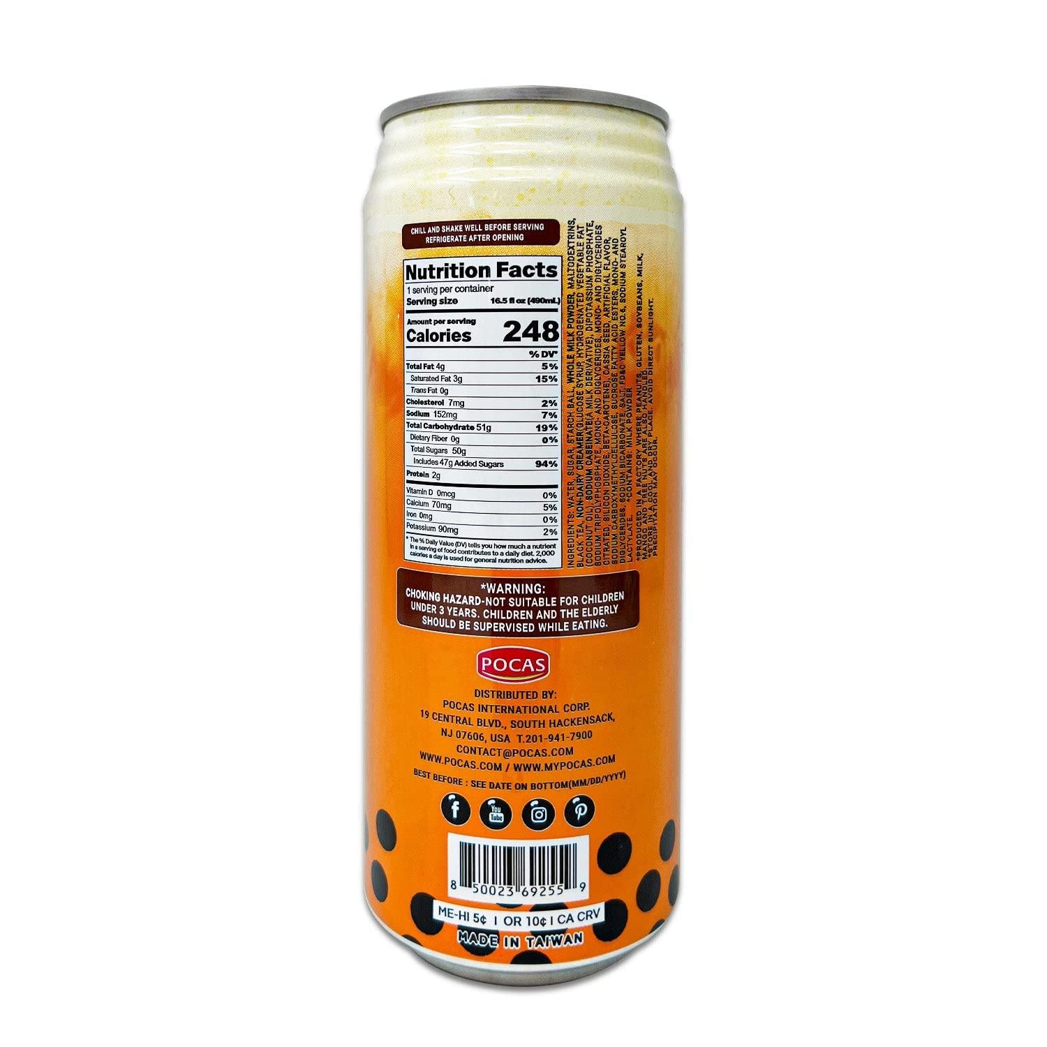 Pocas International POCAS BUBBLE TEA, Classic Taiwan Style Milk Tea with Tapioca Pearls. Ready to serve boba tea (9)