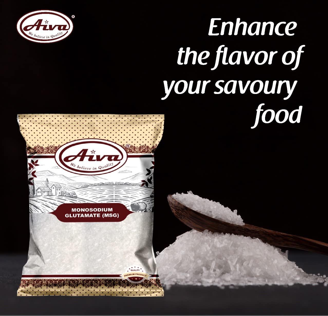 AIVA WE BELIEVE IN QUALITY AIVA Monosodium Glutamate (MSG) Fine Powder | Fine Powder | Umami Seasoning | Packed in USA - (4 LB)