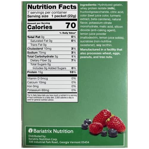 ProtiFit ProtiFit - High Protein Fruit Flavored Powder Drink Mix, 15g Protein, Low Calorie, Sugar Free, Ideal Protein Compatible, 7 Servings Per Box (Berry Blast)