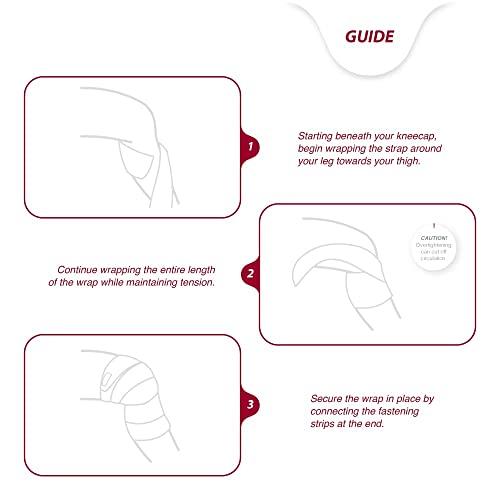 KARM KARM Knee Wraps for Weightlifting (Pair) with Bag - Knee Wraps for Squatting – Knee Strap Bands for Crossfit, Gym, WOD, Cross Training, Pain. Powerlifting Knee Support for Women, Men (78 inches)