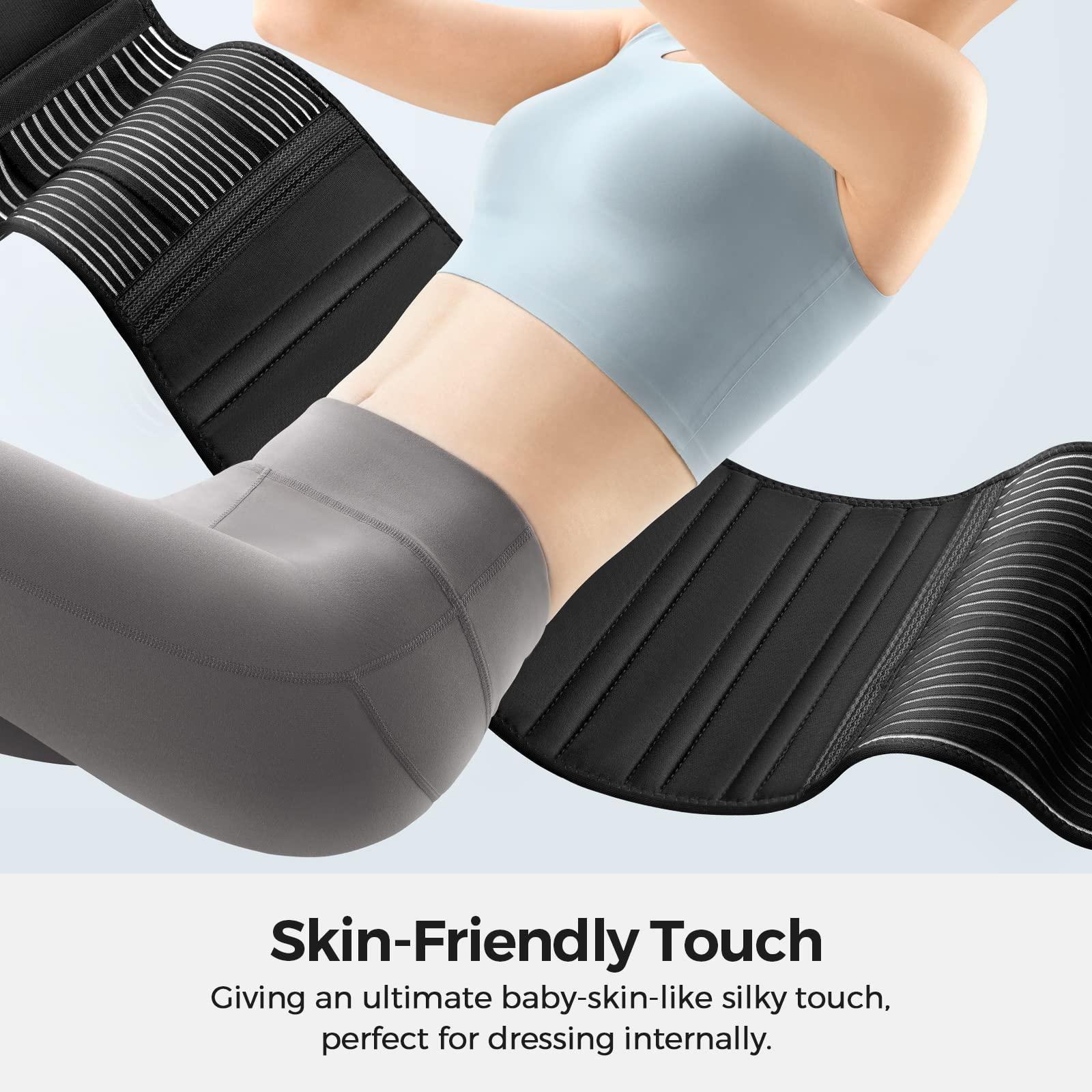 FREETOO FREETOO Back Braces for Lower Back Pain Relief with 6 Stays, Breathable Back Support Belt for Men/Women for work , Anti-skid lumbar support belt with 16-hole Mesh for sciatica(S)