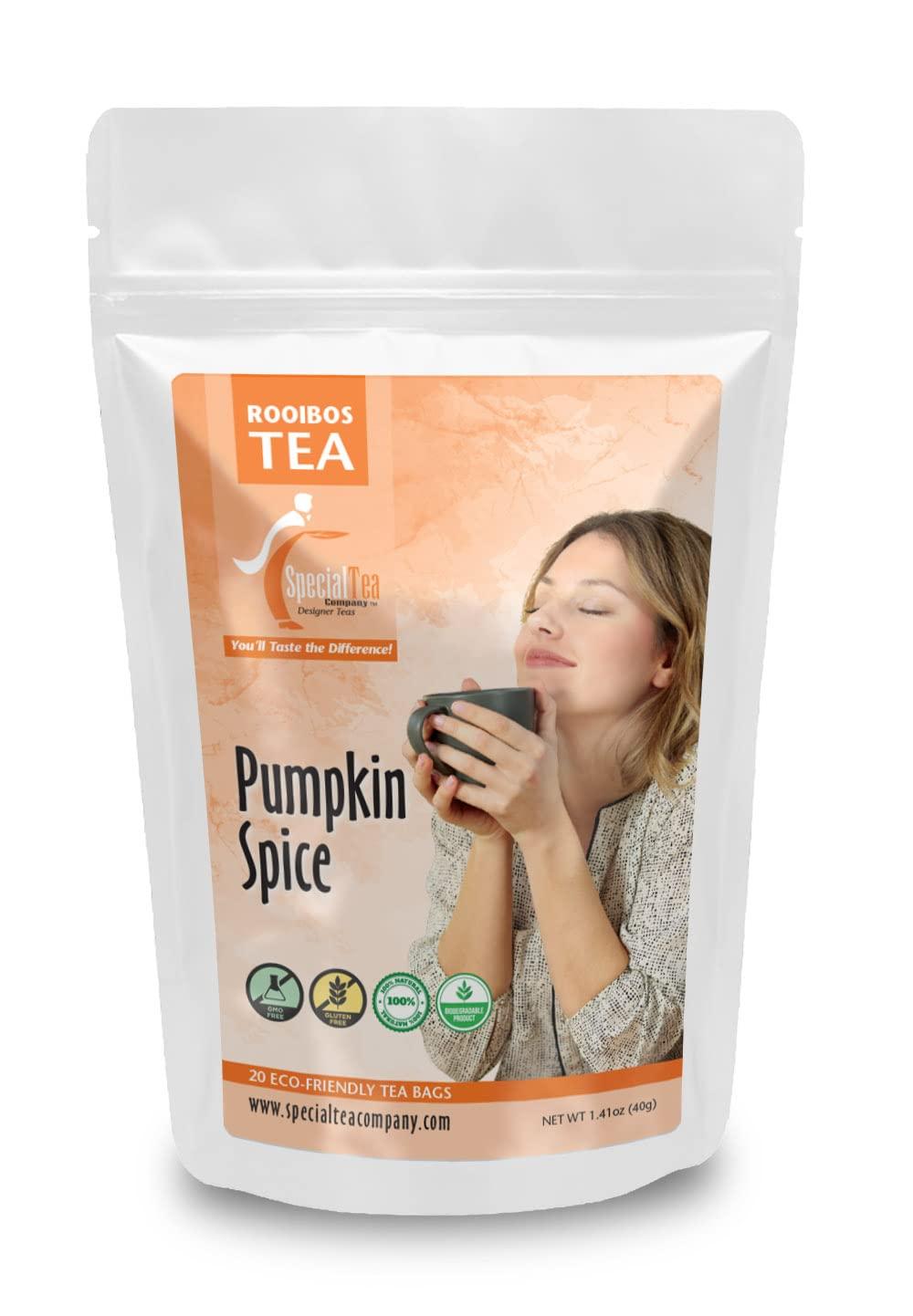 SpecialTea Company Special Tea Pumpkin Spice Rooibos, 20 Tea Bags