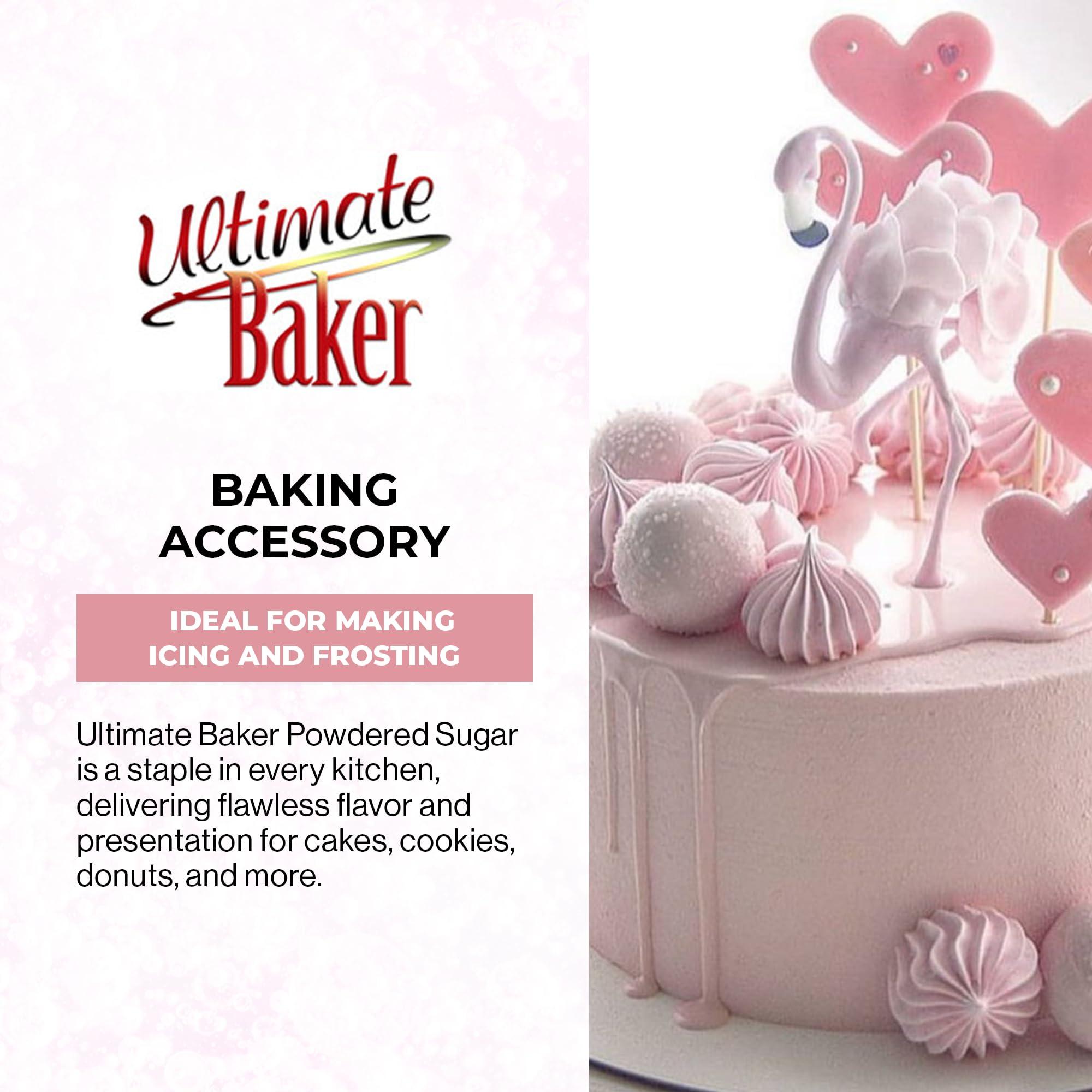 Ultimate Baker Ultimate Baker Powdered Sugar - Naturally Colored Icing Sugar for Icing & Frosting, Extra Fine Grain Confectioners\' Sugar for Baking (4oz Bag, Pink)