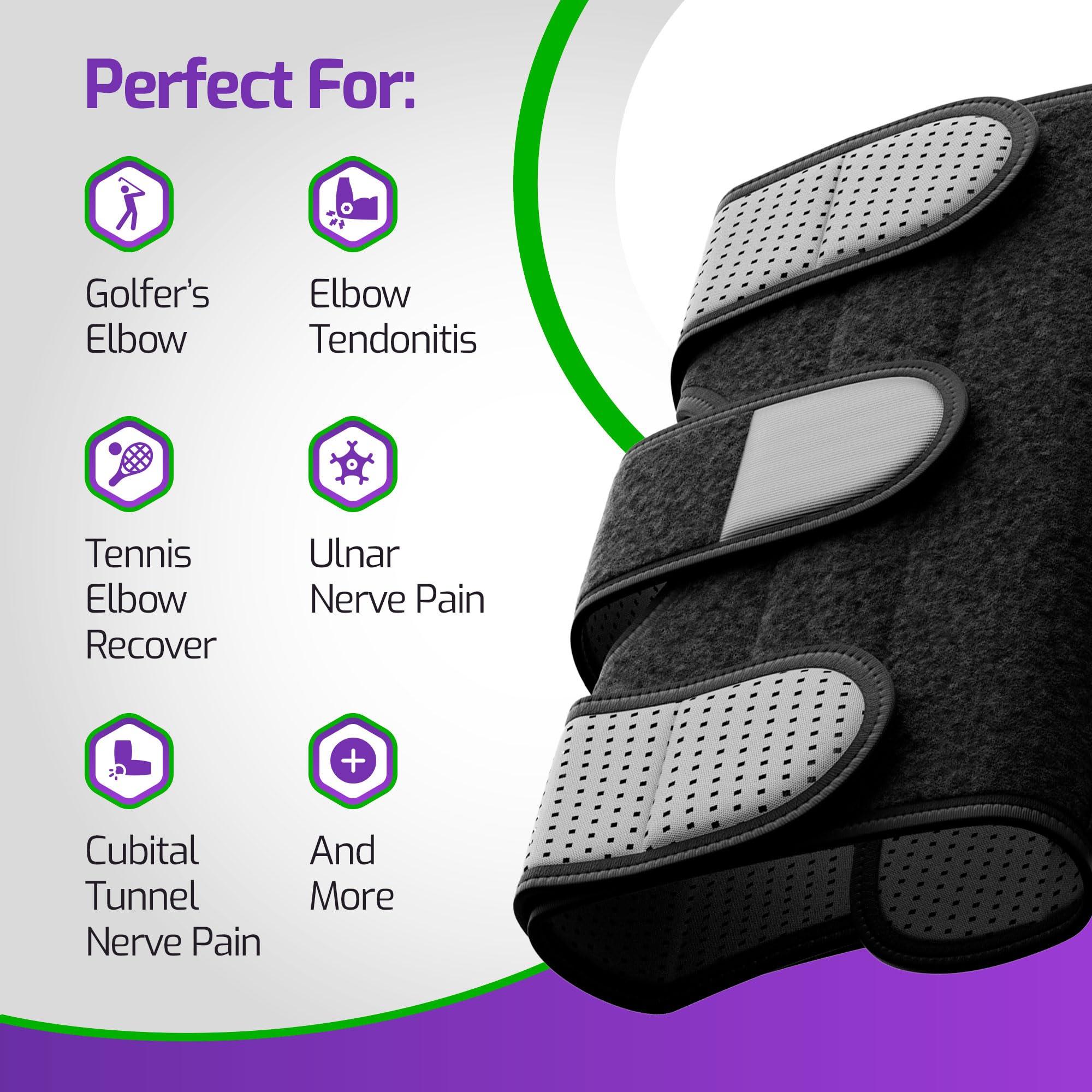 MARS WELLNESS MARS WELLNESS Universal Elbow Immobilizer - Adjustable - Cubital Tunnel Brace Support for, Tennis Elbow, Ulnar Nerve Injury Sprains, Strains, and Fractures - One Size Fits Most