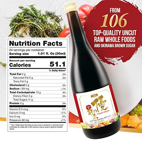 AFC AFC Japan Digestive Ultimate Enzyme Drink -100% Pure 106 Types Vegetables & Fruits Extract, Boost Metabolism, Immunity, Revitalize, Detox, Smooth Bowel, Gas, Bloating & Constipation Relief, 720mlx2