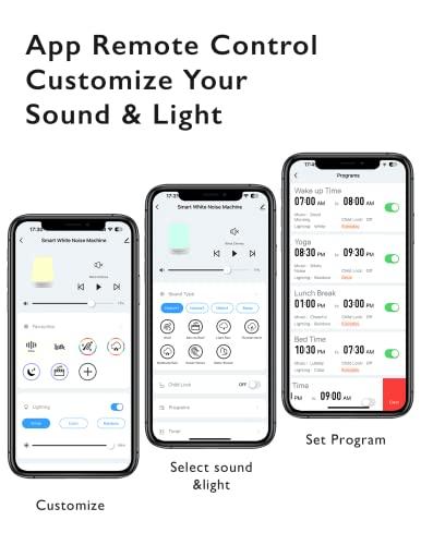 Momcozy Baby Sound Machine, Momcozy White Noise Machine for Baby Sleeping with Night Light, Toddler Sleep Trainer 34 Soothing Sleep Sounds, Timer, App Remote Control, Personal Sleep Routine Alarm Clock(Blue)
