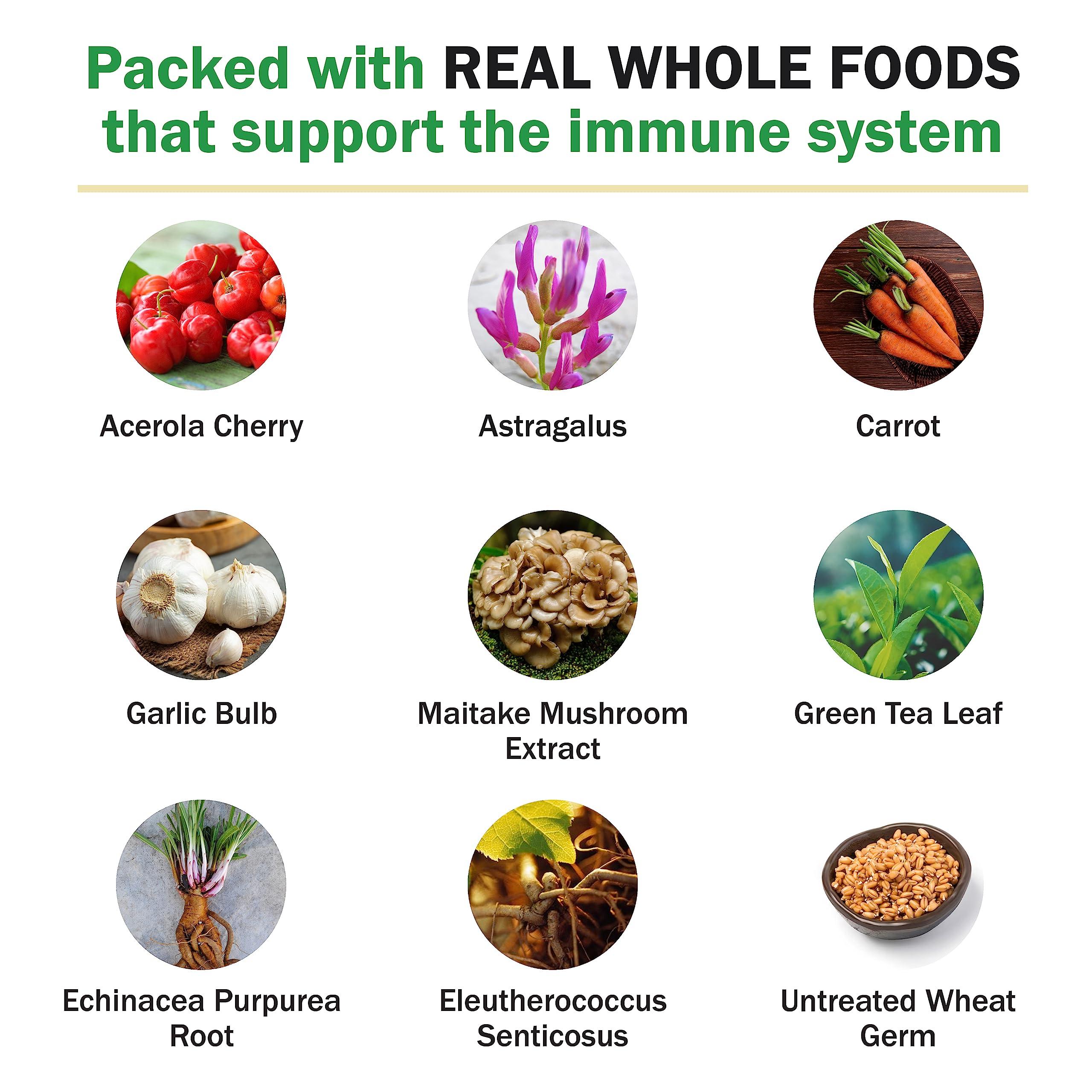 NutriPlex Formulas NutriPlex Immune Support Supplement 10 in 1 with Vitamins A B C D E, Carotenoids, Selenium, Antioxidants, Bioflavonoids, Amino Acids, Enzymes, Chlorophyll, Trace Minerals, Phytosterols – 100 Tablets