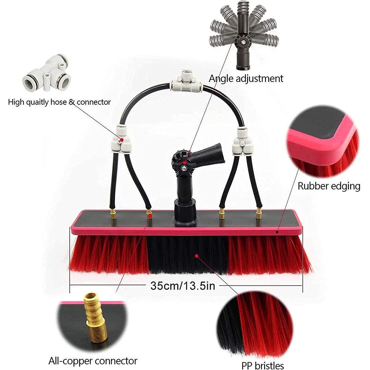 WJYLM Water Fed Pole Kit, Water Fed Cleaning System, Outdoor Window Cleaner Window Cleaning Tool, w/Water Fed Telescopic Brush/Brush Window and Solar Panel Cleaning System,20FT/6M