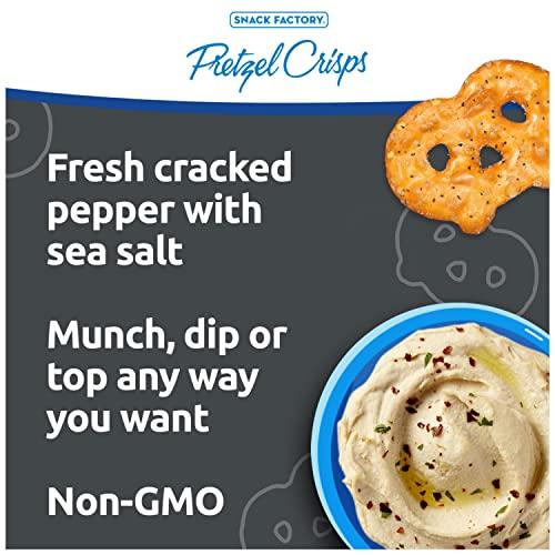 Snack Factory Snack Factory Pretzel Crisps, Sea Salt & Cracked Pepper, 7.2 Oz