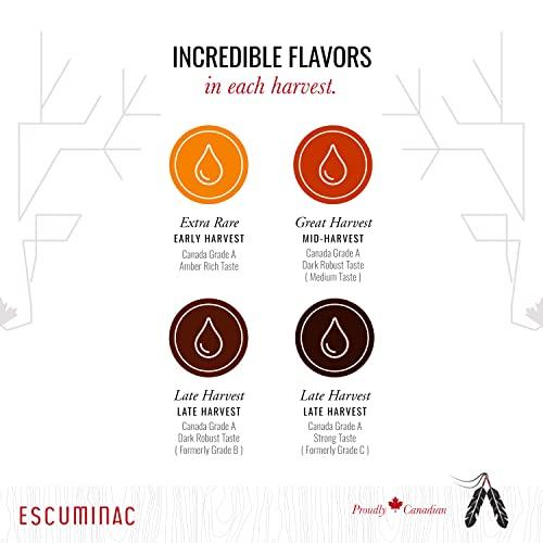Escuminac Escuminac Very Dark Canadian Maple Syrup Family Size 1L (33.8 fl oz) Canada Grade A - Strong Taste For Cooking – Pure, Organic, Single Origin, Unblended.