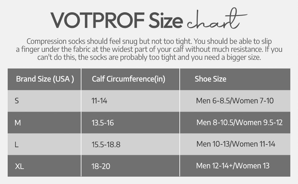 Votprof Compression Socks for Men and Women, 20-30 mmHG, Graduated Compression for Flight, Travel, Sports, Pregnancy, Running (Black-Grey, S)