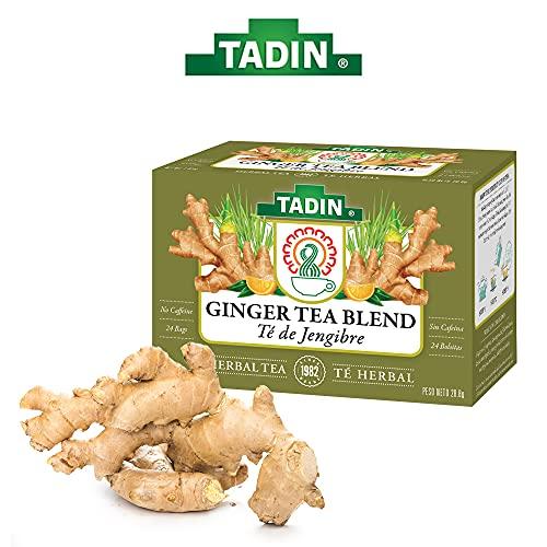 Tadin Herb & Tea Tadin Ginger Herbal Tea Blend. Caffeine Free. 24 Tea Bags. 1.02 oz. Pack of 3