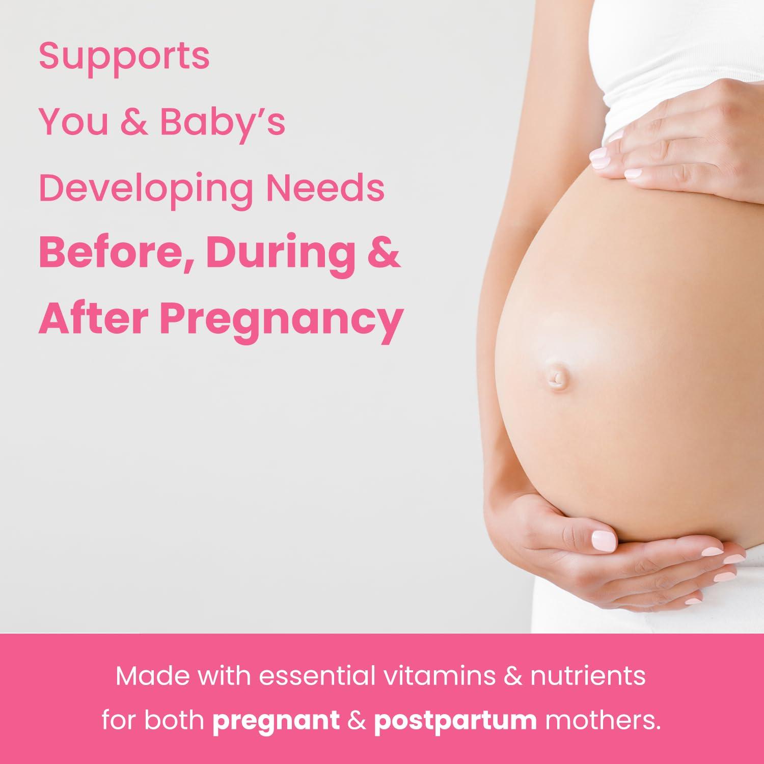 Mother\'s Promise Prenatal Vitamin Gummies with DHA | Vegan Prenatal Vitamins for Women with Omega 3, Methylfolate, Choline & D3, Pregnancy Vitamins for Fetal Development | Gummy Multivitamin Supplement, 120 Count