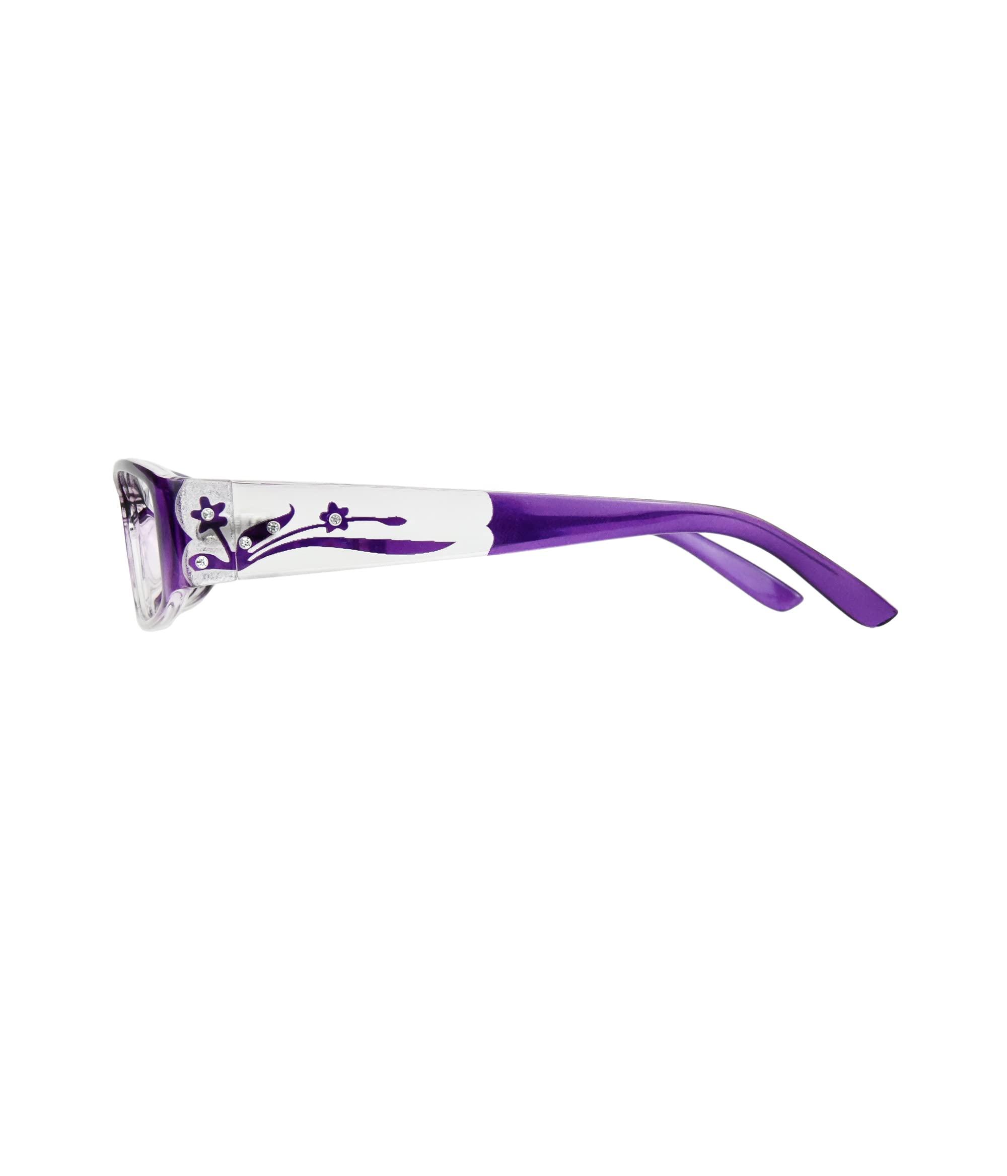 EYEBOGO EYEBOGO Kaylee Stylish Reading Glasses for Women (Purple, 2.75)
