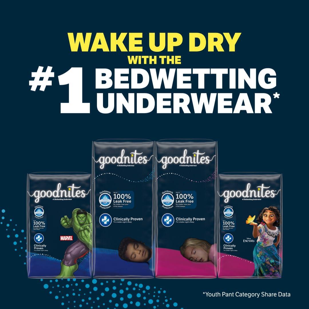 GoodNites Goodnites Nighttime Bedwetting Underwear, Boys\' XS (28-43 lb.), 99 Ct (3 Packs of 33), Packaging May Vary