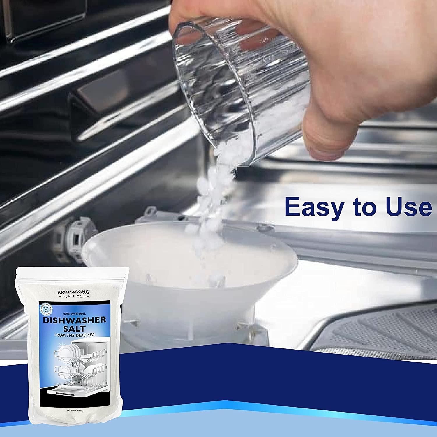 Aromasong Aromasong Dishwasher Salt 10 LB - 100% Natural Water Softening Agent for Cleaner Dishes & Washer Reactivation. Compatible with Bosch, Miele, Whirlpool, Thermador, and More (packaging may vary)