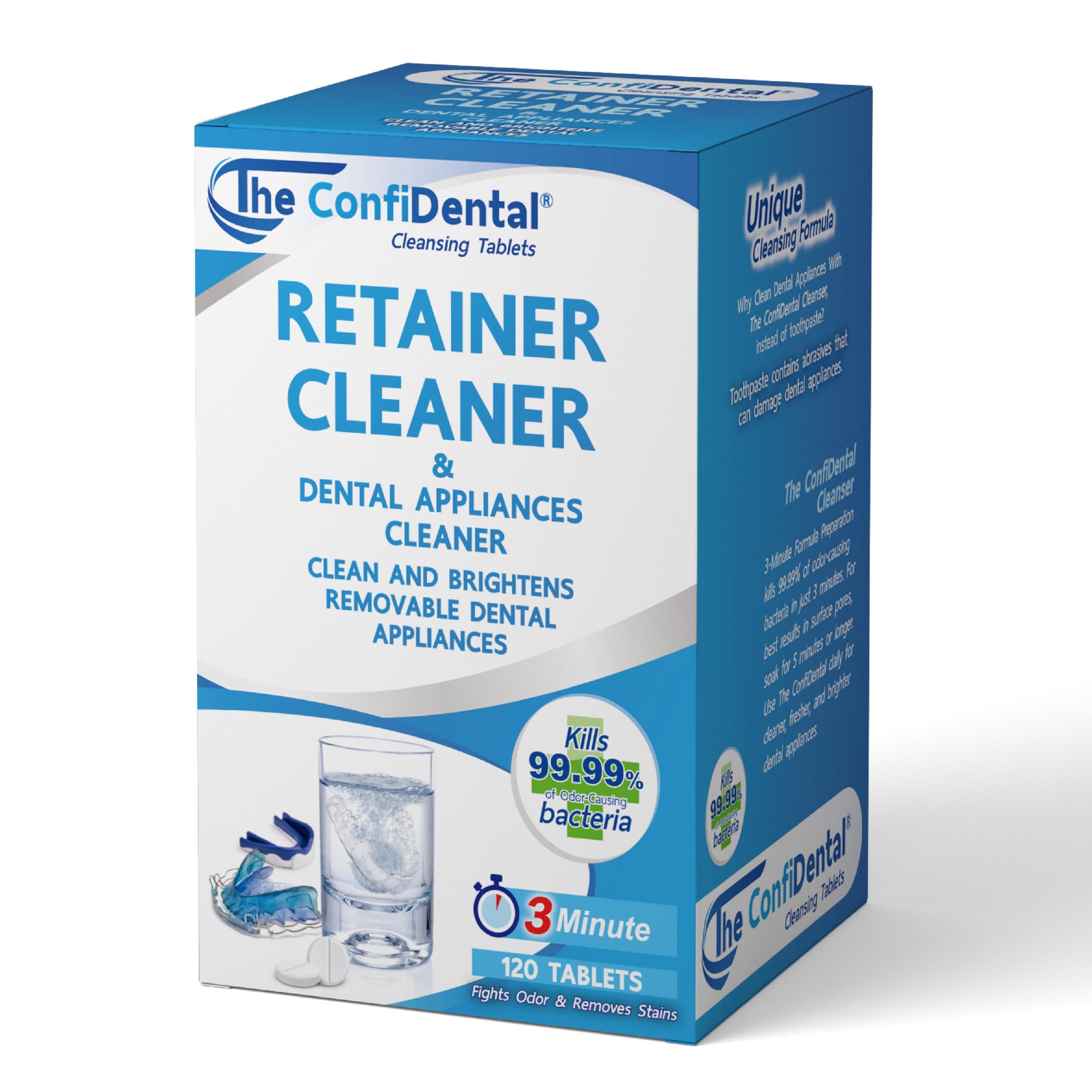 The ConfiDental The ConfiDental Cleansing Tablets (120tablets) - 4 months supply. Retainer, Mouth Guard and Dental Appliances Cleaner. Keep your Dental Alliances Fresh and Clean like new.