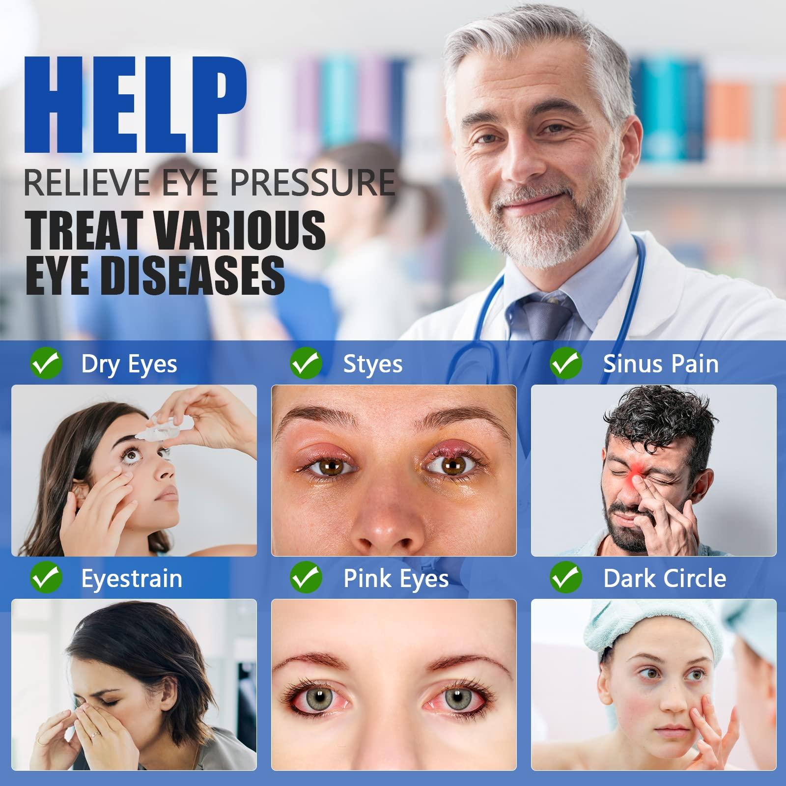 Mutilplx Heated Eye Mask, Dry Eye Mask Heat Eye Compress with Flaxseed, Warm Eye Compress Heating Pad with Temperature Timer Control for Sleep, Blepharitis, Dark Circles, MGD, Puffy Eyes (Blue)