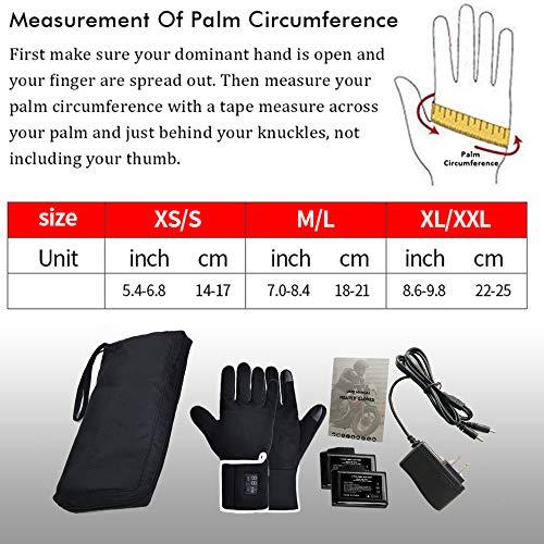 Trusa Slim Touchscreen Heated Gloves, Heated Motorcycle Gloves, Chargable Hand Warmer, Heated Gloves for Women&Men, Arthritis Gloves Women&Men, Electric Heated Gloves, Climb Hiking Skiing Hunting Handwarmer