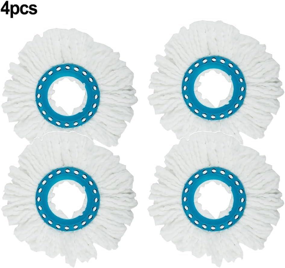 Ameurey Replacement Head Rotating Mop Cloth Set for Leifheit Clean Disc Mop - Pack of 4