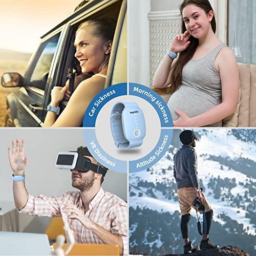 EmeTerm EmeTerm Anti-Nausea Wristband Relieve Morning Motion Travel Sickness Rechargeable Drug Free Bands Without Side Effects - Extra 2pack Conductive Gel