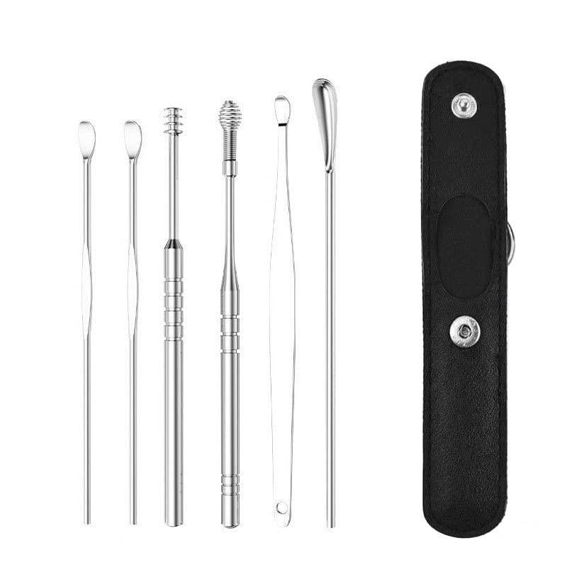 RFTGC Ear Wax Removal kit Ear Wax Removal Tool Ear Cleaner Multifunctional 6-Piece Set with Storage Box Suitable for Adult and Child Ear Canal Cleaning