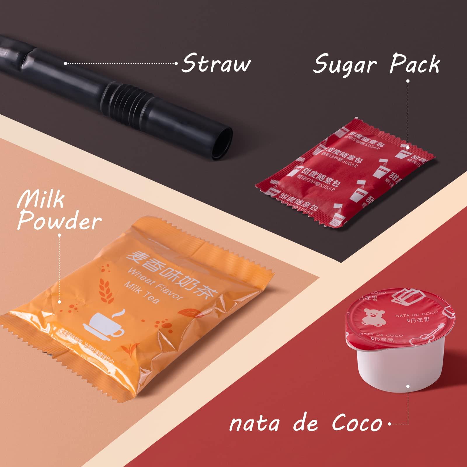 SENPURE Senpure 6-Pack Milk Tea Wheat Flavor with DIY Sugar Pack, Authentic Instant Tea, serve Cold or Hot Drinks