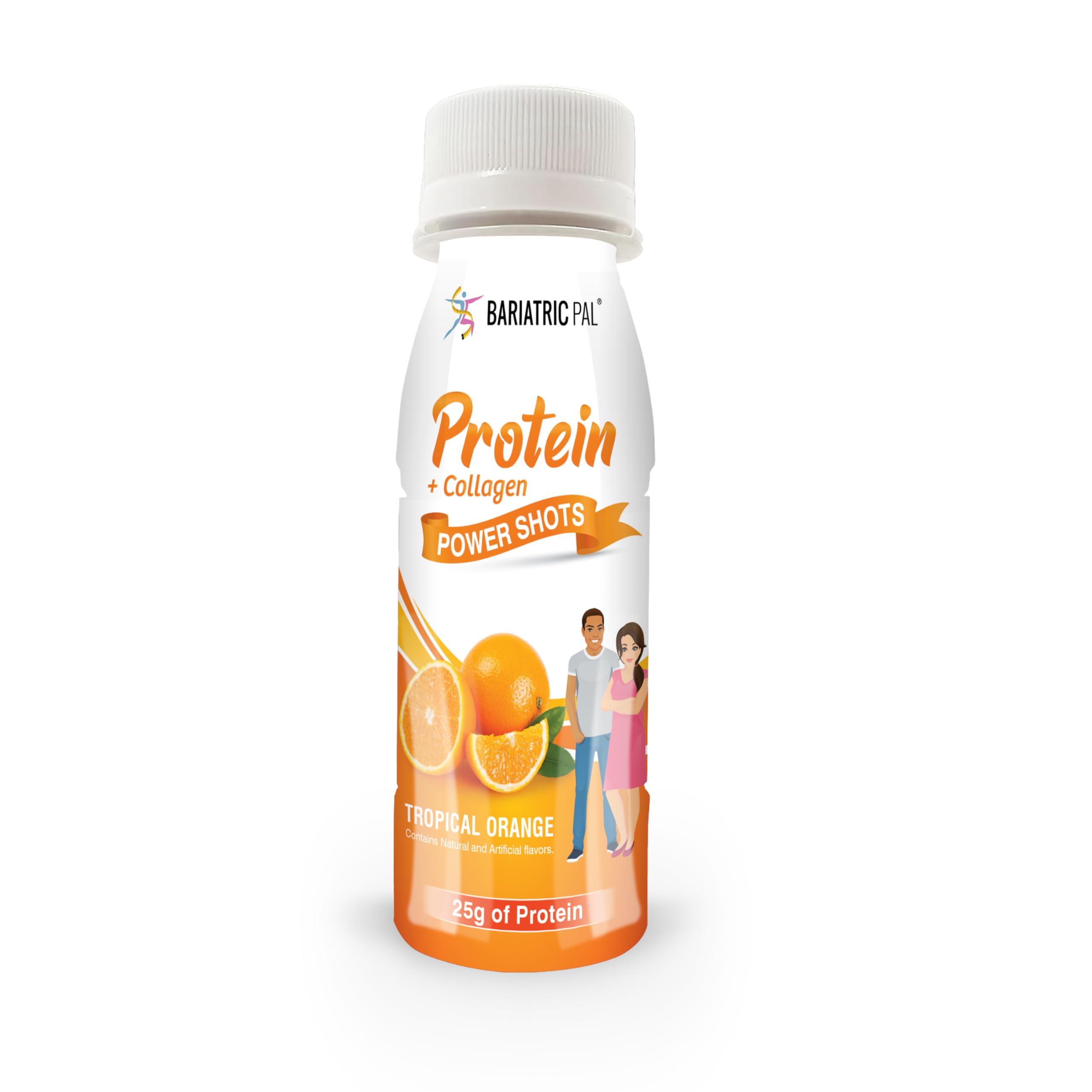 BariatricPal BariatricPal Ready-To-Drink 25g Whey Protein & Collagen Power Shots - Tropical Orange (12 Bottles)
