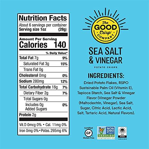 The Good Crisp Company The Good Crisp Company, Potato Chips Variety Pack, 5.6 Ounce Canisters, Pack of 4 (Variety Pack) Non-GMO, Allergen Friendly, Potato Chip Snack Pack, Gluten Free Snacks