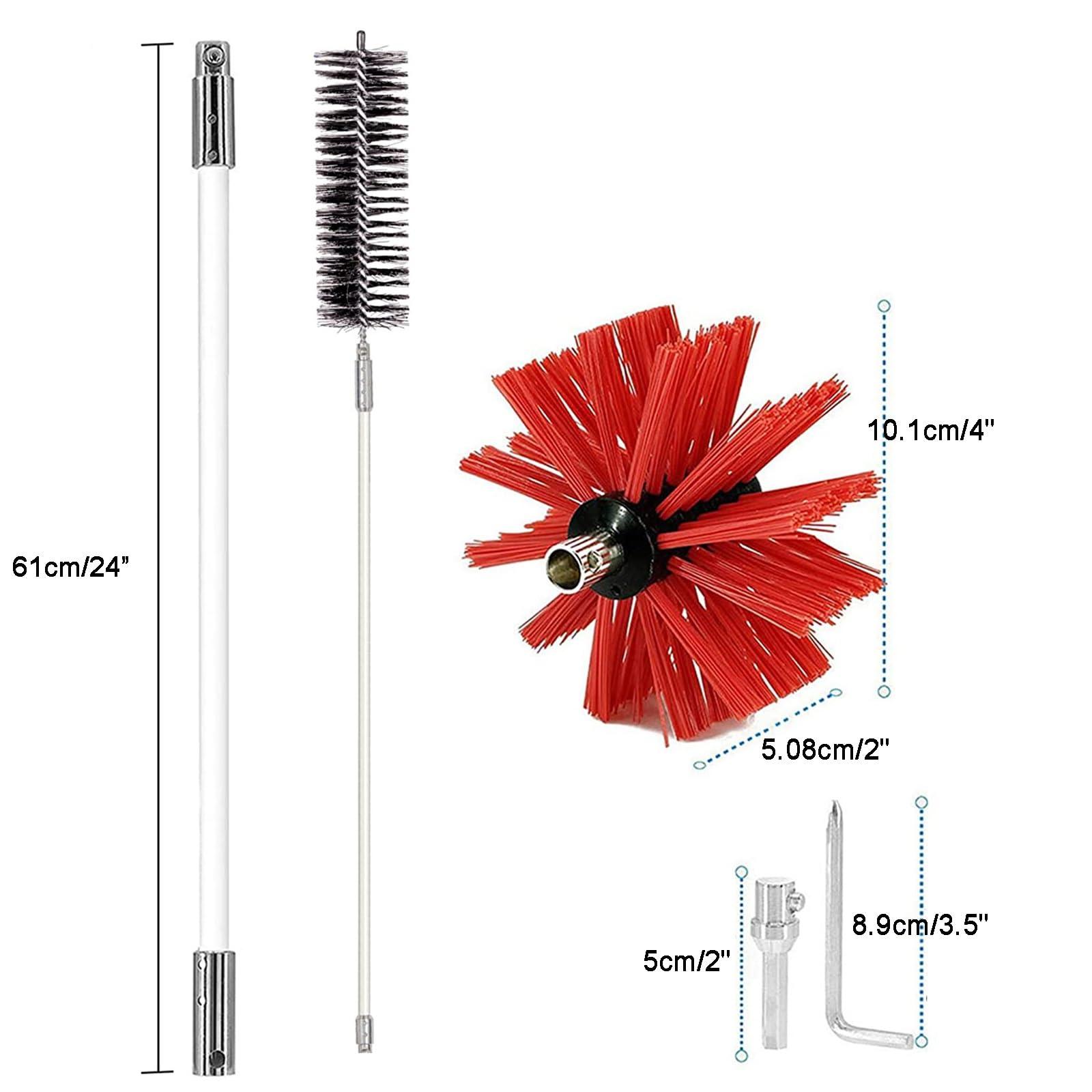 Cxlly Dryer Vent Cleaner Kit, Dryer Vent CleanerAll-in-One Dryer Cleaning Kit, Dryer Duct Cleaning Kit Includes Dryer Vent Brush, Flexible and Reusable Rods,Versatile Lint Trap Brush (Color : 12pcs 24ft)