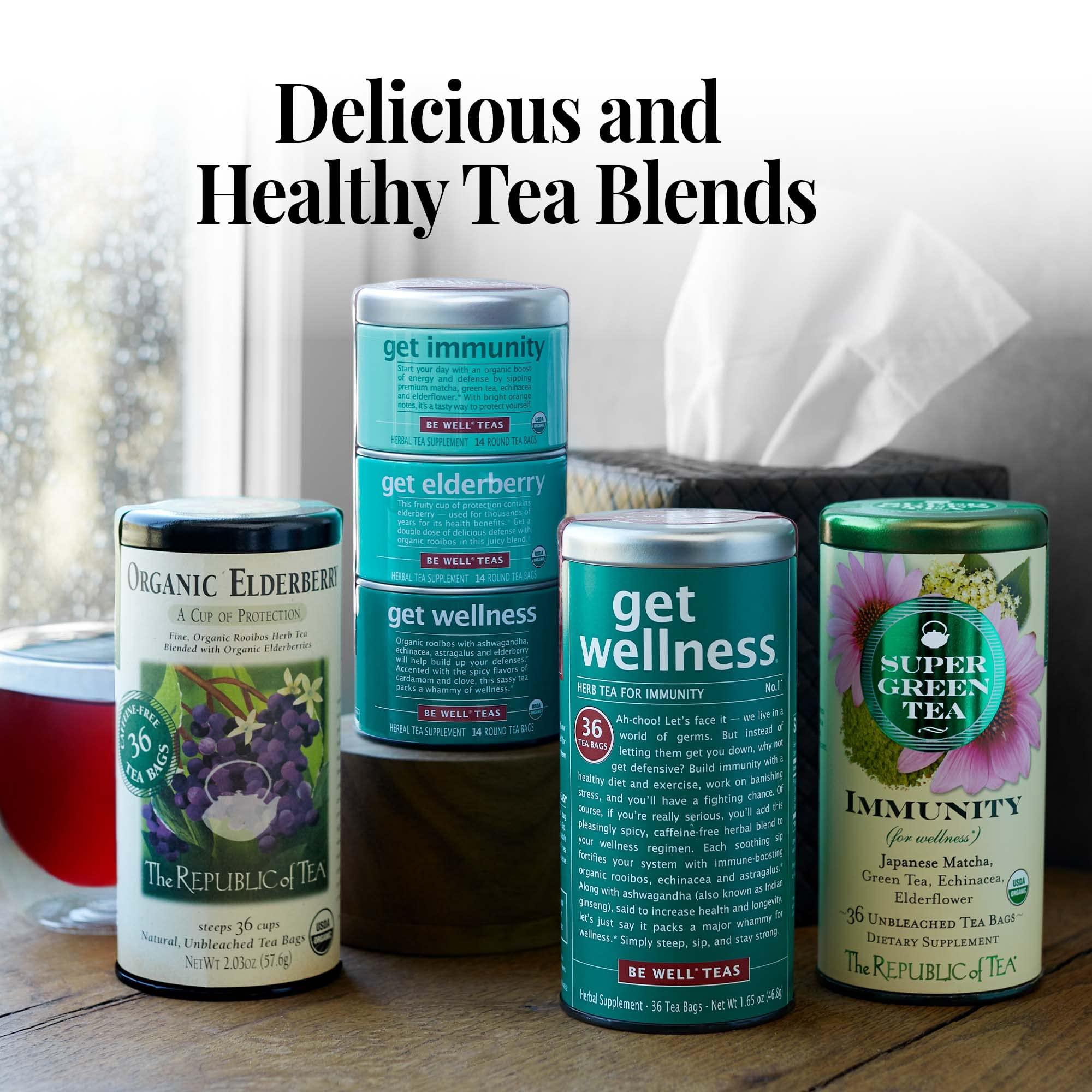 The Republic of Tea The Republic of Tea Organic Elderberry Herbal Tea, 36 Tea Bag Tin