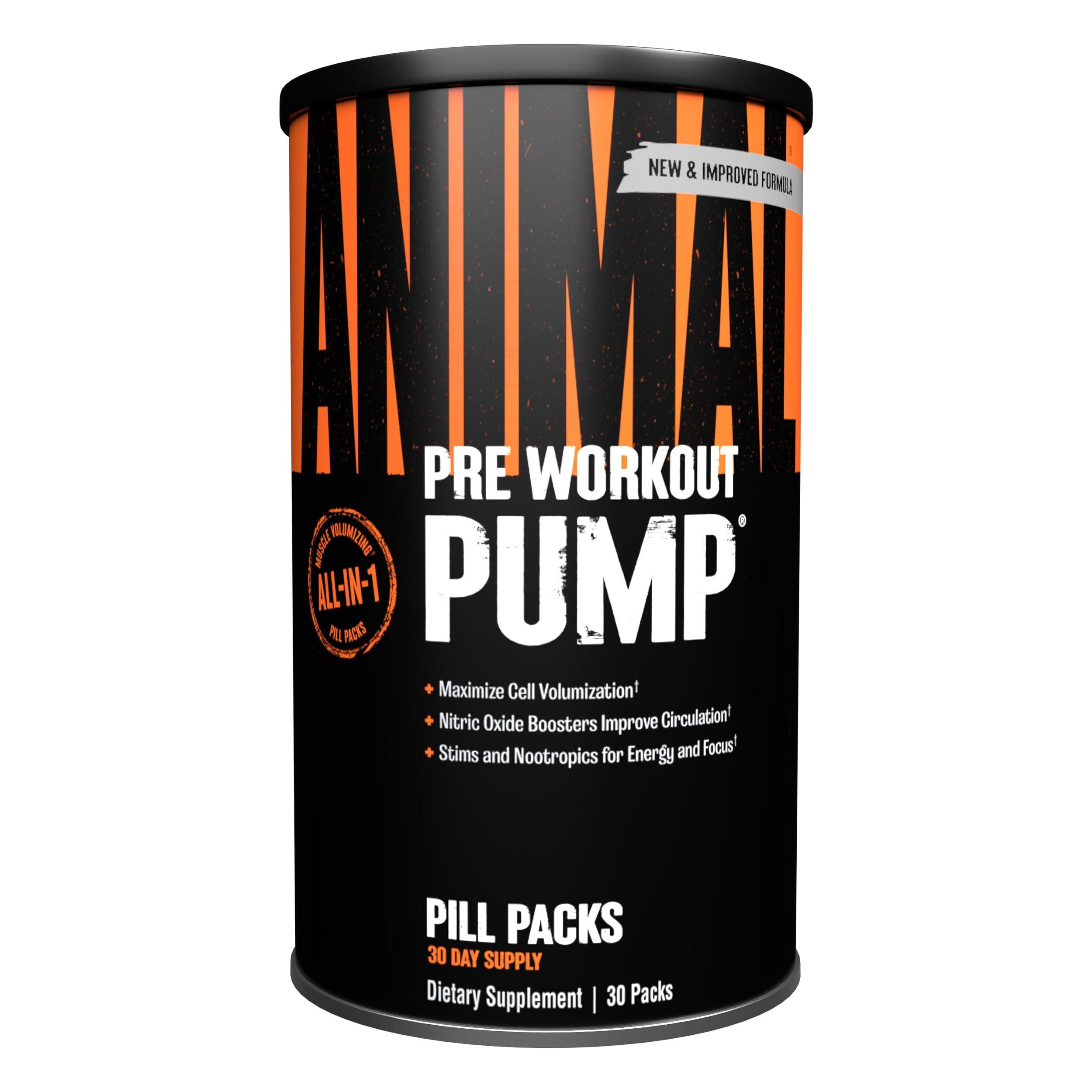 Animal Animal Pump Preworkout (30 Count) M-Stak Muscle Building Stack (21 Count)